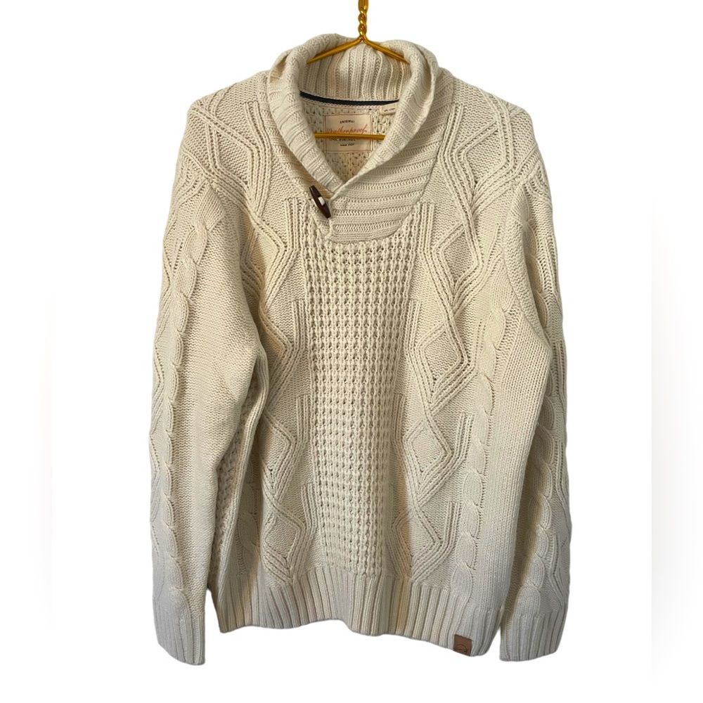 Weatherproof‎ Vintage Since 1948x Heavy Cable Knit Mens Sweater, Size Large